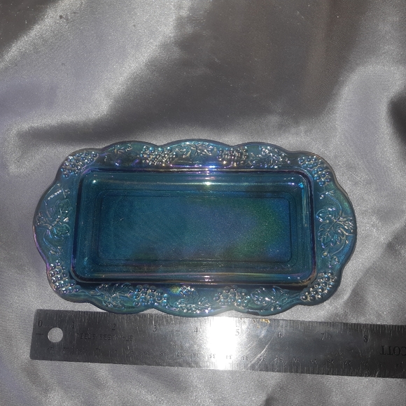 Carnival or Indiana Vintage Glass Butter Dish - Picture 8 of 9